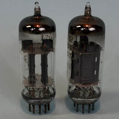 1960s General Electric 12BH7 (x2) Matched Pair Vintage GE Halo Getter Tube! T440 image 3