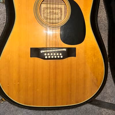 1970s Atlas T-213 12-String Acoustic Made in Japan w/ Hard Case image 1
