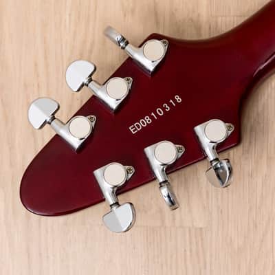 2008 Edwards by ESP E-FV-85D Flying V 67-Style Electric Guitar Cherry w/ USA Duncans, Japan image 5