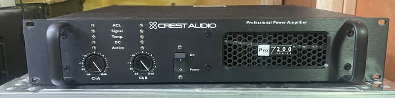 Crest Audio Pro 7200 3300-Watt Power Amplifier 2000s - Black image 1