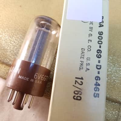 G.E 0% perfect Tight Matched Pair (2) JAN-CG-6V6GTY tNOS AT1000 TESTED Vacuum Tubes military brown base Premium Beam Power 1947-1969 image 1