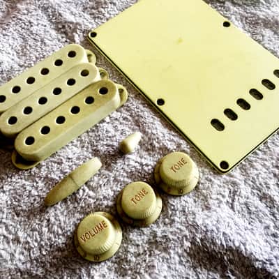 Real Life Relics Mint Green Accessory Kit For Fender® Stratocaster® Back Plate, Knobs, Pickup Covers, Switch Tip    [DS1] image 2