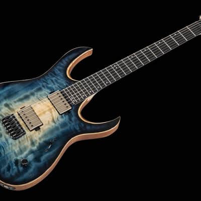 Mayones Duvell 6 Elite Curly Poplar - Turquoise Iris image 2