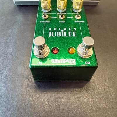 Wampler Golden Jubilee Overdrive Distortion Pedal  - British + American tones- Evergreen Emerald Sparkle- New! image 4