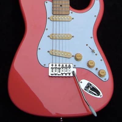 Beautiful Tahitian Coral Strat Vintage+Working BridgeTone+Treble Bleed+7-Sound Switching +Maple Neck + All Frets Leveled, Crowned and Polished! image 7