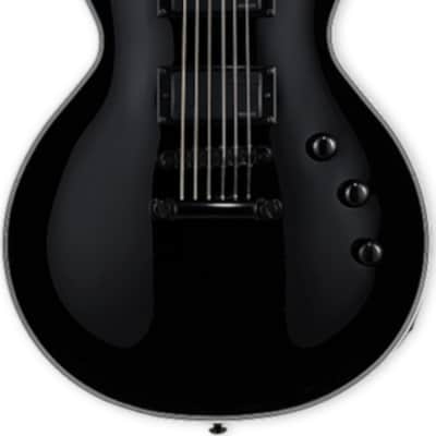 ESP LTD EC-1000S Electric Guitar, Ebony Fingerboard, Black image 1