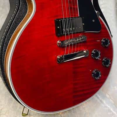 NEW! Gibson Dealer Select Custom Shop Les Paul Custom AAA Figured Flame Top - Transparent Red / Natural Back - Authorized Dealer - WOW! 8.65 lbs - G06631 image 7