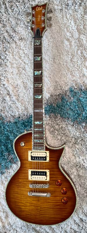 ESP LTD EC-1000 deluxe FM - Amber Sunburst Electric guitar made in Korea image 1