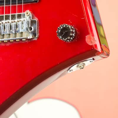 Vintage 80's Hondo H-1 Death Dagger Metallic Red Electric Guitar image 9