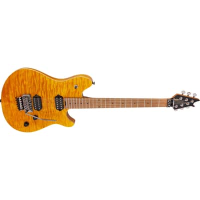 EVH Wolfgang WG Standard Quilted Top w/Baked Maple Neck - Transparent Amber image 6