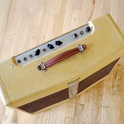 1947 Fender Dual Professional Vintage Tweed Tube Amplifier 2x10, V Front Super Bild 4