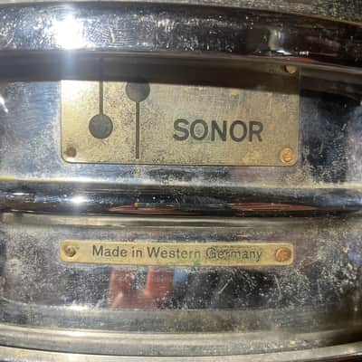 VINTAGE 1960's Sonor 5x14 D444 COB Teardrop 8-Lug Snare Drum image 2