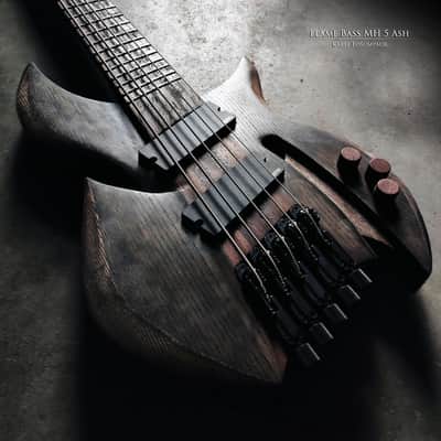 Flame Bass Multiscale Headless 5 Ash - handmade, custom image 1