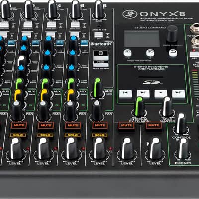 Mackie ONYX8 8-Ch Mixer w/Multi-Track USB/3-Band EQ+Bluetooth+Se Electronics Mic image 7