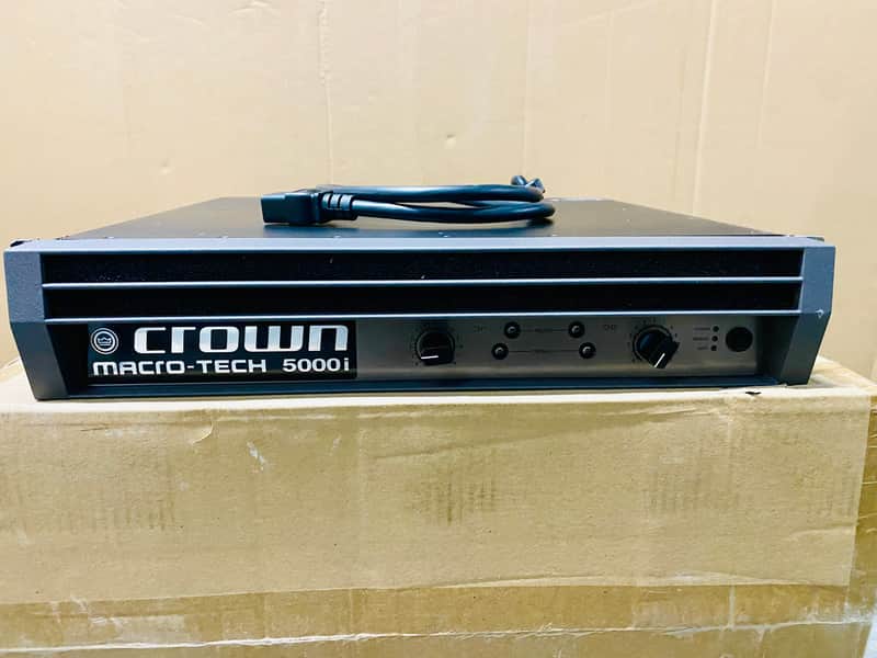 Crown MacroTech 5000i 2Ch Power Amplifier W/ Power Cord | Made In USA image 1