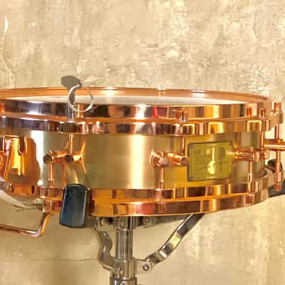 Sonor HLD-593 Signature 14x4" 10-Lug Cast Bronze Piccolo Snare Drum 1988 - 1995 - Clear-Lacquered Bronze image 2