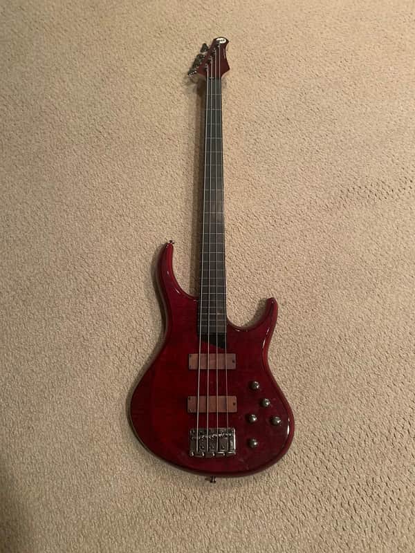 MTD Kingston Heir Fretless Bass - Cherry Red image 1