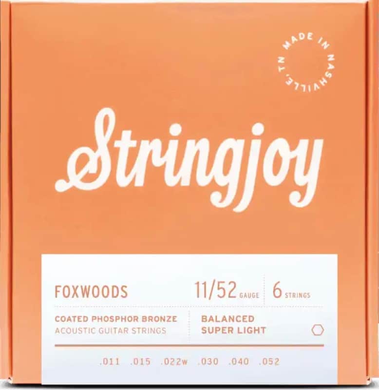 Stringjoy Foxwoods SJ-FW1152 Light Coated Phosphor Bronze Acoustic Strings (11-52) image 1