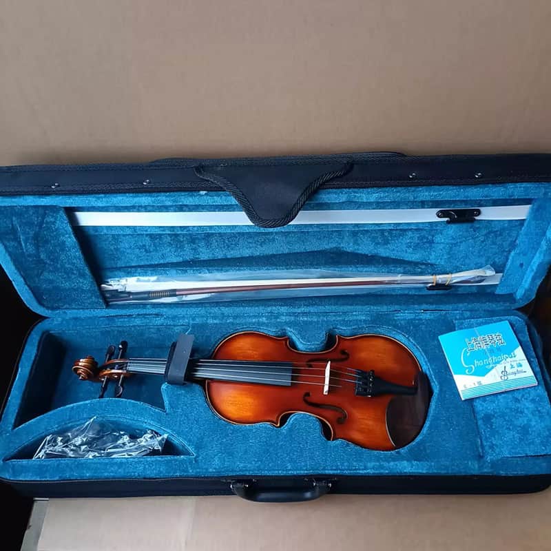 Beautiful Hand-Made 4/4 Full-Size Violin | Aged Maple & Spruce Top with Bow & Case – Perfect for Home, School, and Orchestra image 1