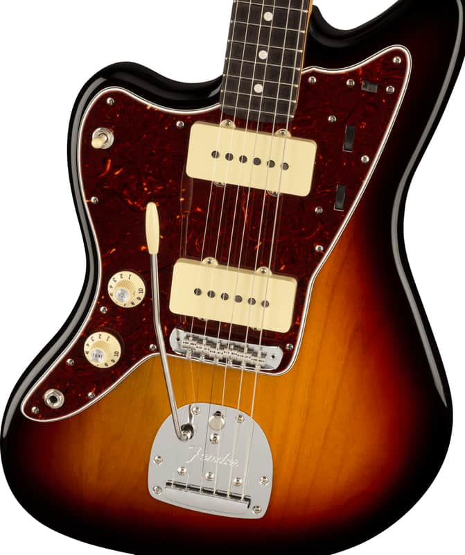 Fender American Professional II Jazzmaster Left-Hand Electric Guitar, Rosewood Fingerboard, 3-Color Sunburst w/ Deluxe Molded Case