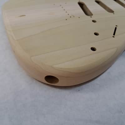 Unfinished Poplar SSS Hardtail guitar body - fits Fender Strat Stratocaster necks J2281 image 3