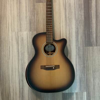 Mitchell T413CE-BST Terra Series Auditorium Solid Torrefied Spruce Top Acoustic-Electric Guitar Edge Burst image 1