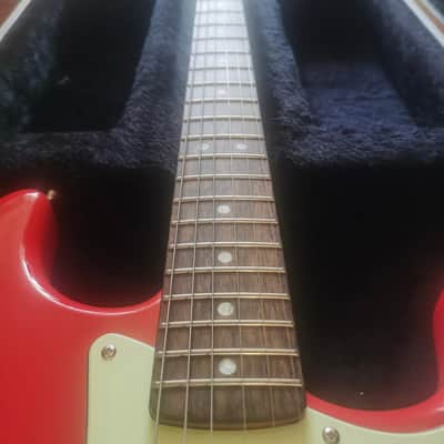 Squier Simon DEMO VIDEO Neil Stratocaster (US Customers Tax included in shipping cost)  Fiesta Red image 3