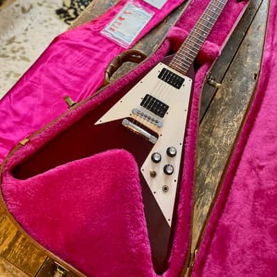 Gibson 1992 Yamano Order Flying V Cherry Fully Original with OHSC and All Docs image 7