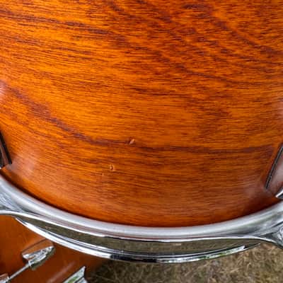 Yamaha Custom Absolute Bop Jazz Drum Set 10x7, 12x8 toms , 14x14 floor, 18x14 Vintage Natural Maple bass, Birch toms Gold badge MIJ image 15
