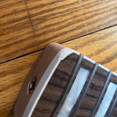 Musikraft Jazzmaster Stratocaster neck and fender f tuners block inlay bound image 4