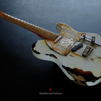 Fender Telecaster American Deluxe 60th Anniversary Series White over Sunburst Aged Heavy Relic Rare image 1