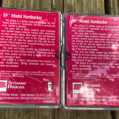 Seymour Duncan Vintage Blues Humbucker Pickup Set SH-1 59 NICKEL COVERS image 2