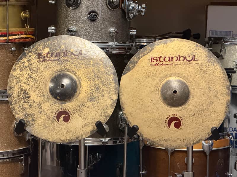 Istanbul Mehmet 14" Black Sea 1623 Hi Hat Cymbals 980/1330 image 1