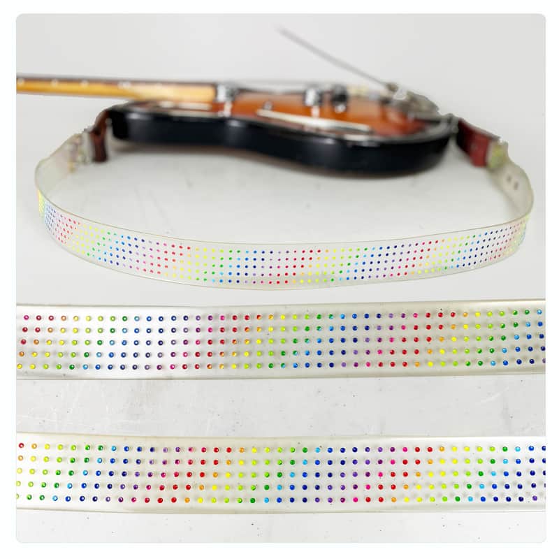 Loft Relics / Loft Relics "Rainbow Dots" guitar strap (Souldier) one-of-a-kind made at the Wilco LoftSouldier image 1