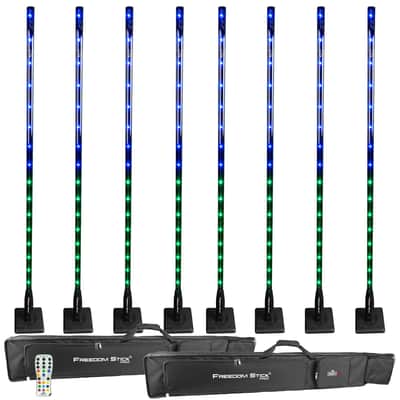 (8) Chauvet DJ Freedom Stick Wireless Battery RGB LED Arrays image 1