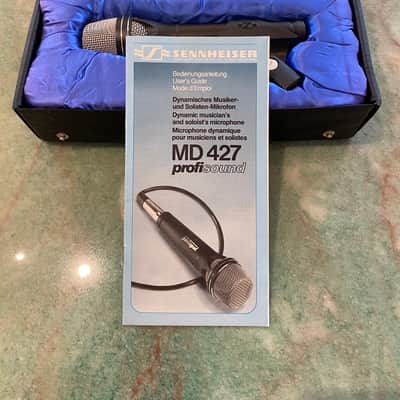 Sennheiser MD 427 ProfiSound Handheld Cardioid Dynamic Microphone 1980s - Black image 2