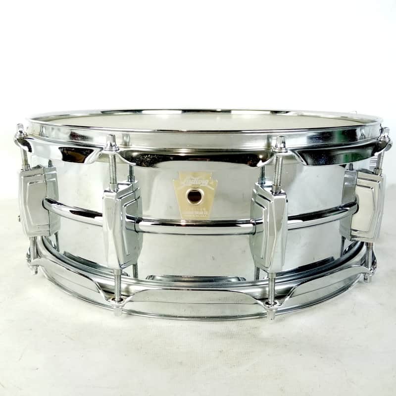 Ludwig Supraphonic 5x14"Snare Drum Monroe Badge 10Lug Vintage90s Aluminum/Chrome image 1