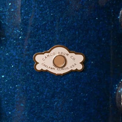 Camco 12/14/18" Drum Set - 1960s Blue Glass Glitter image 4