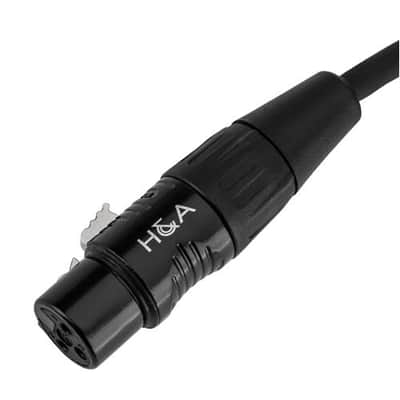H&A Platinum Pro Quad 25' XLR M to XLR F Microphone Cable with Rean by Neutrik Gold Connectors image 3