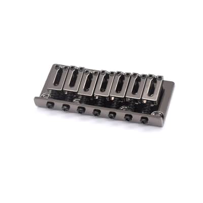 KD By AxLabs 7-String Hardtail Bridge - String-Through-Body, 10.5 mm Spacing - Black Nickel image 1