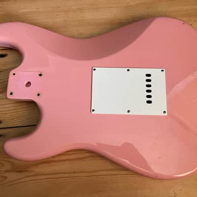 Squier Bullet Strat by Fender Electric Guitar Body Shell Pink Stratocaster 2007 image 9