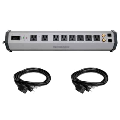 Furman PST-8 Power Station Home Theater Power Conditioner with (2) Extension Cable Bundle image 1