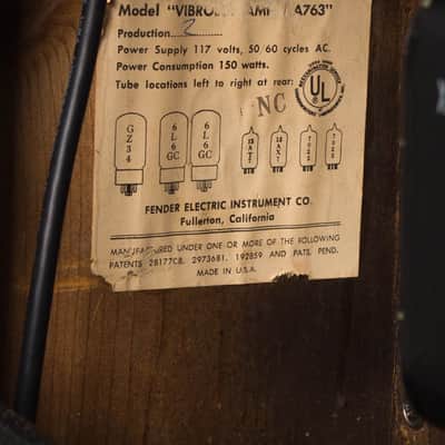 Fender  Vibrolux AA763 Tube Amplifier (1964), ser. #A-01140. image 4