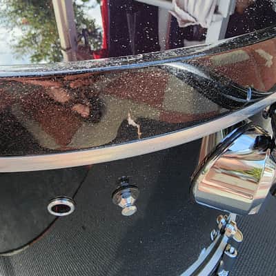 Yamaha Beech Custom Absolute Nouveau 14x20 Bass Drum - Black Sparkle Fade image 8