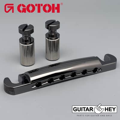 NEW Gotoh Stop Tailpiece for Gibson® USA with 5/16" - 24 Studs - COSMO BLACK