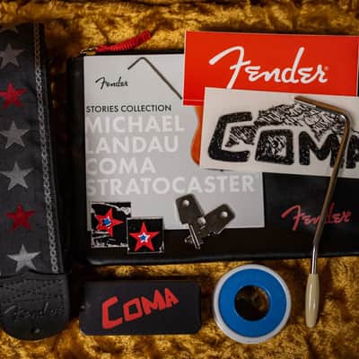 Fender Michael Landau Coma Stratocaster - Coma Red with Vintage-Style Navy Blue Hardshell Case - Demo image 20