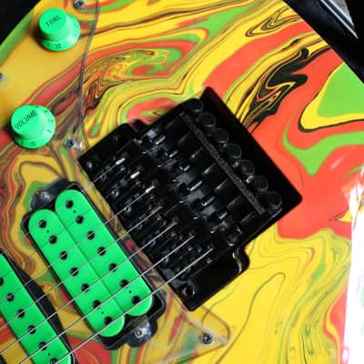 Ibanez jem UV77MC super rare!! 1991 swirl steve vai image 12