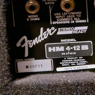 Fender HM-4-12 B 80's? - Black fur image 5