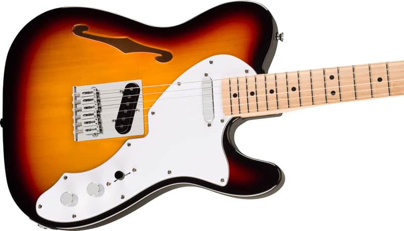 Squier Affinity Series Telecaster Thinline Maple Fingerboard White Pickguard 3-Color Sunburst image 1
