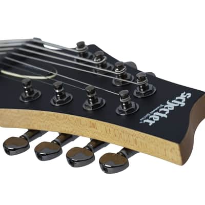 Schecter Demon-8 Electric Guitar. Aged Black Satin image 7
